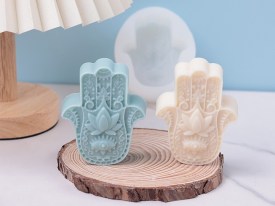 Molde silicona 4  jabones Mano de Fatima 